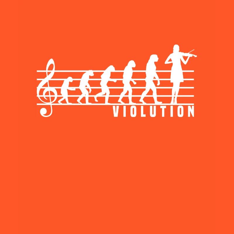 Violinist Geige Violine Noten Evolution Geschenk