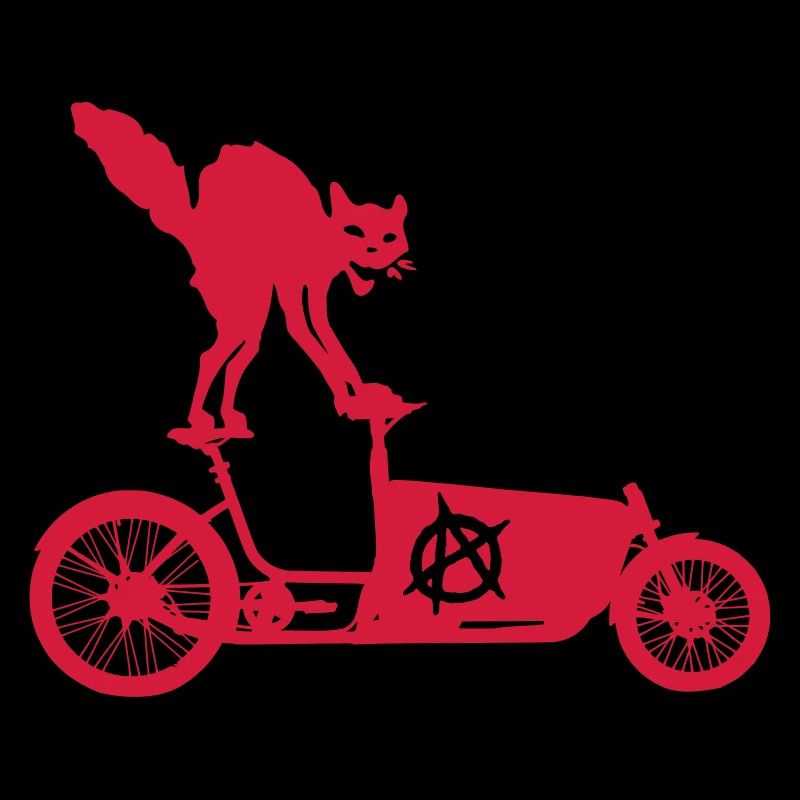 Anarcho chat déchire la roue de charge