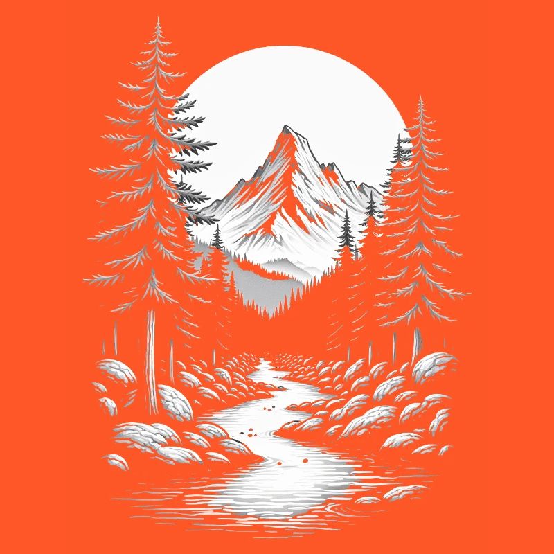 Landscape Nature Mountains Forest Trees Tree River Mountain