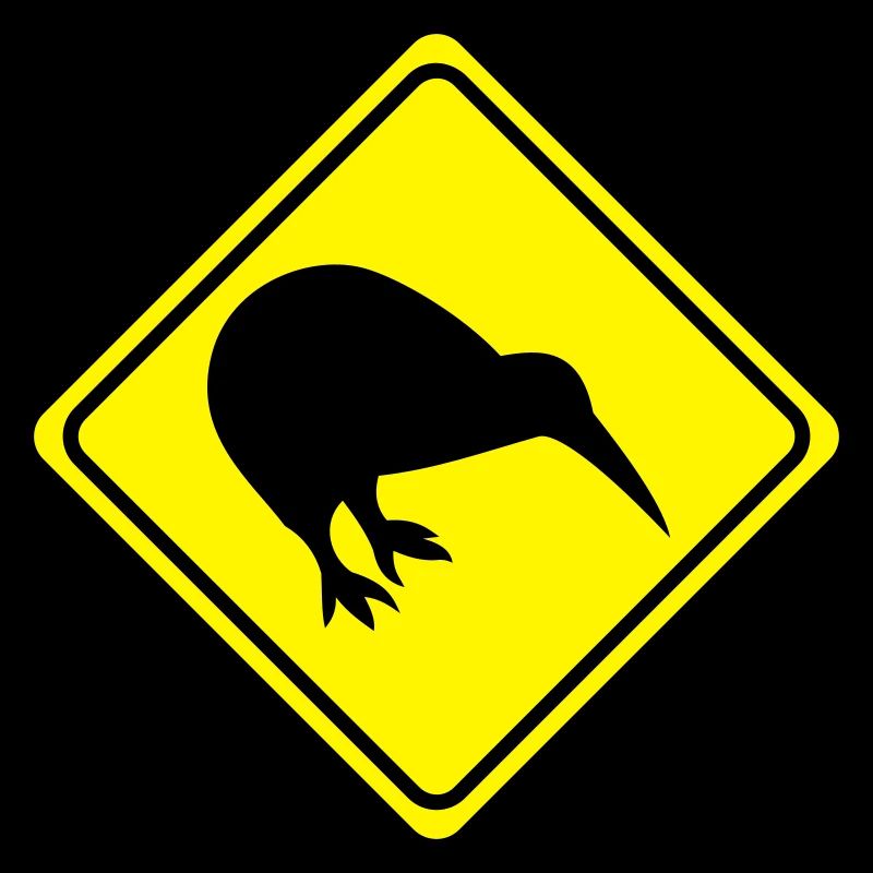 Warnung - Kiwi - 2 Farb Vektor