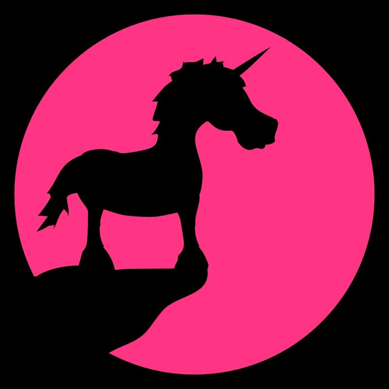 pink mond nacht klippe werwolf heulen einhorn wuns