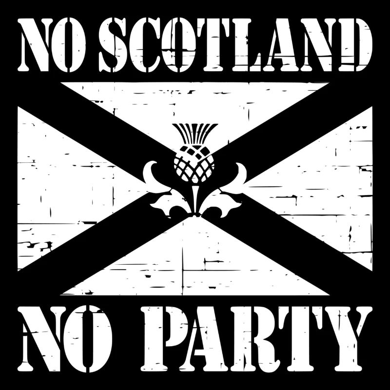 NoScotland No Party Chardon écossais et Saltire