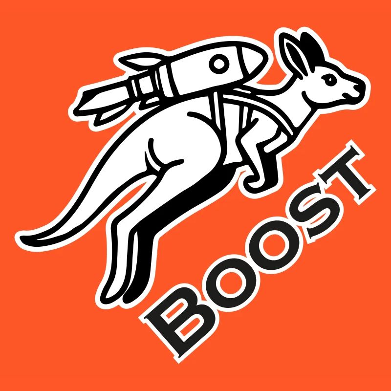 Känguru mit Jetpack - Boost Design