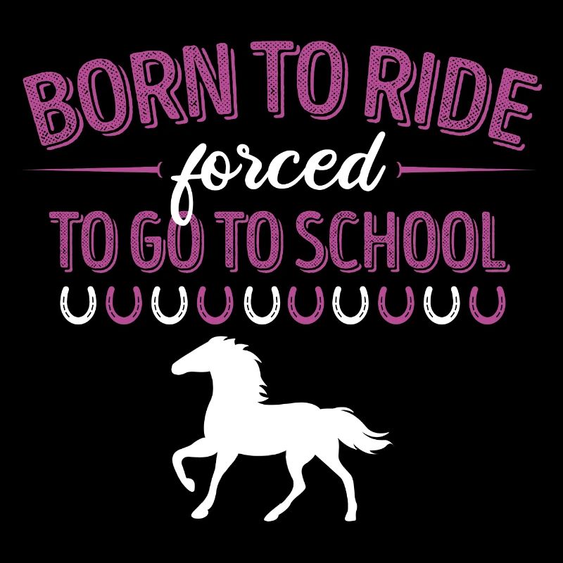 Né à l'école, forcé de monter à cheval