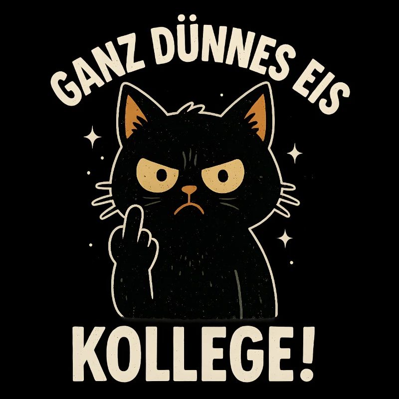 Good Morning sehr dünnes Eis Katze Kaffee