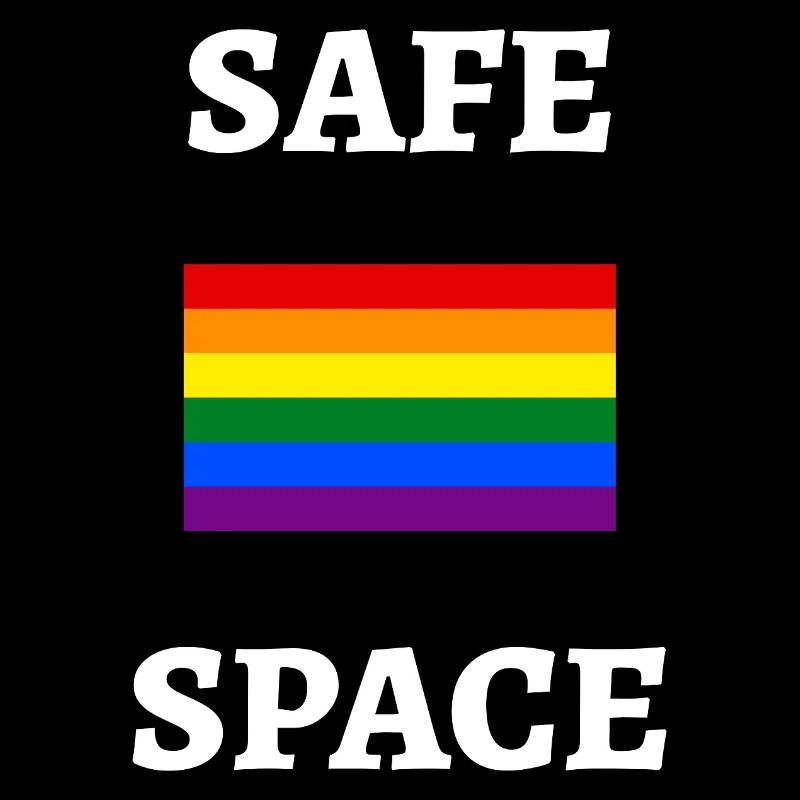 SAFE SPACE LGBT Drapeau arc-en-ciel