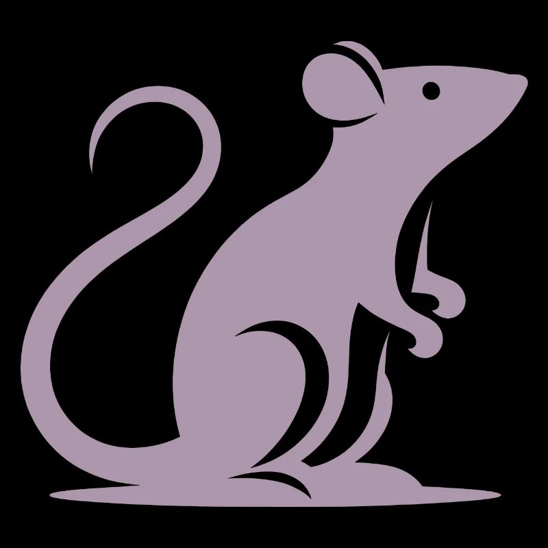 Minimalist Rat Mouse Silhouette