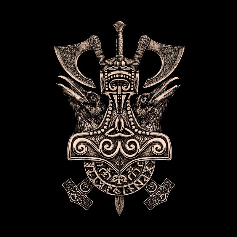 HUGIN MUNIN 2 WIKINGER ÄXTE