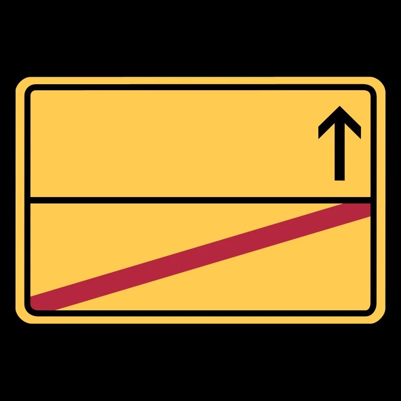 Ortsschild end - Arrow blank