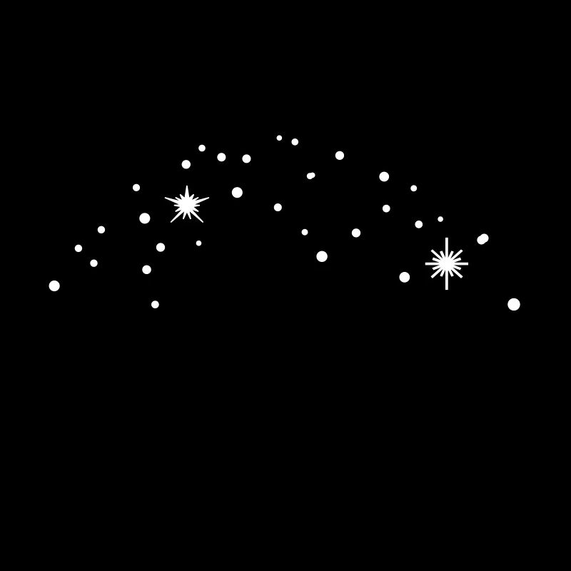 Mountains, Forest and Starry Night Sky