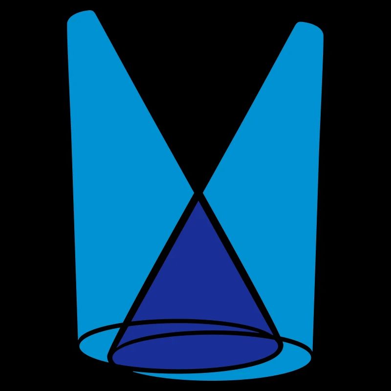 2 spotlights light cone stage