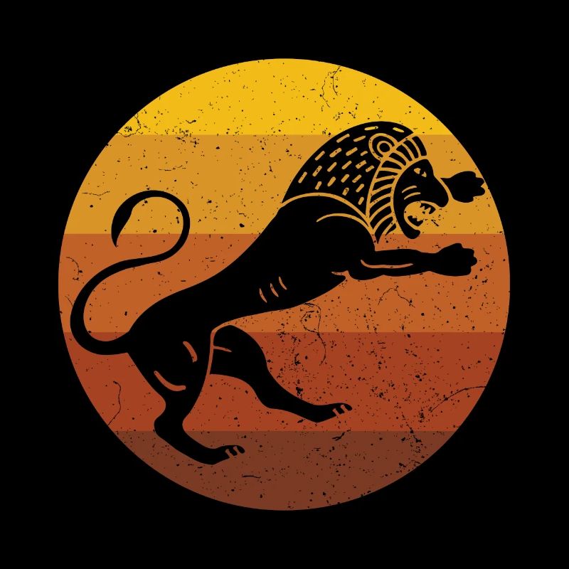 Löwe - Afrikanisches Retro