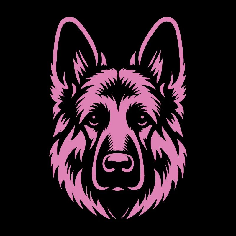 Rosa Schäferhund – Verspieltes Schäferhund Design