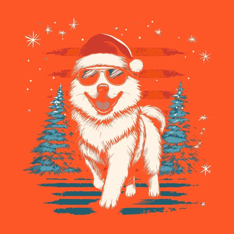 Cool Samoyède de Noël