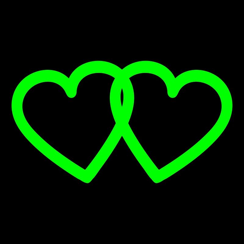 Verschlungene Herzen der Liebe