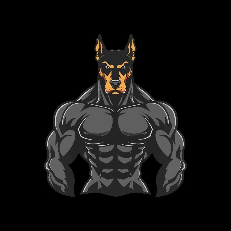 Doberman Dog Muscles Bodybuilding