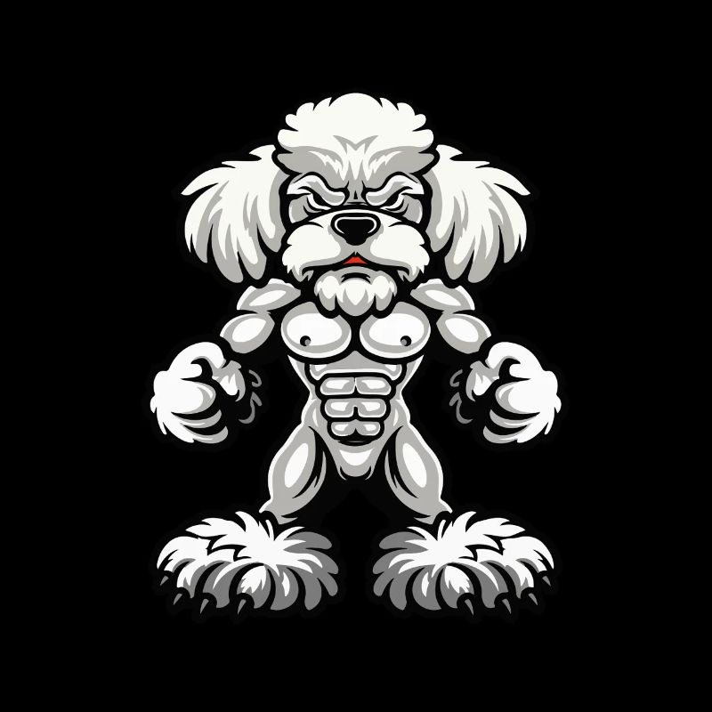 Caniche Chien Muscles Musculation