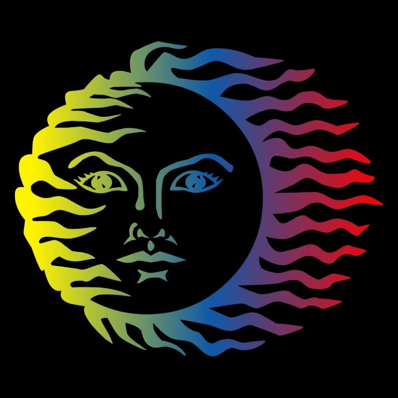 Sun symbol colorful