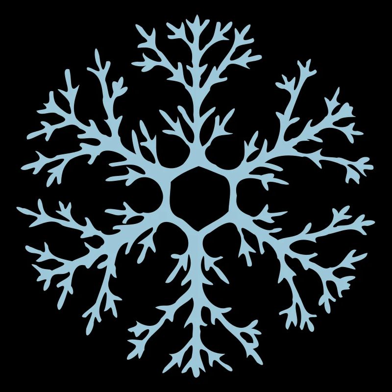 Natural snowflake with many ramifications