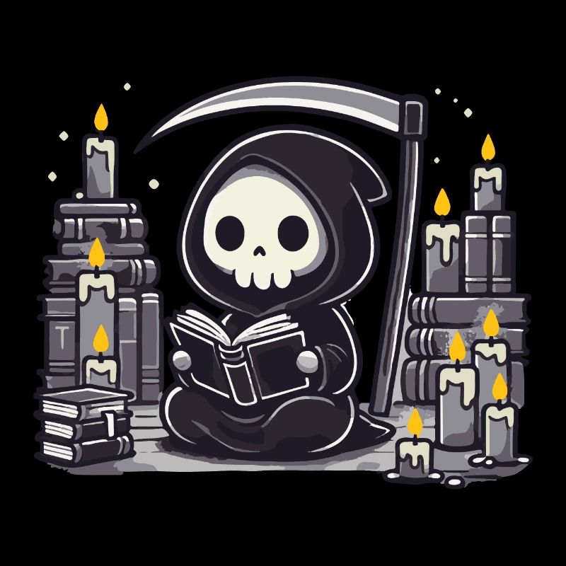 Mignon Grim Reaper Amateur de livres