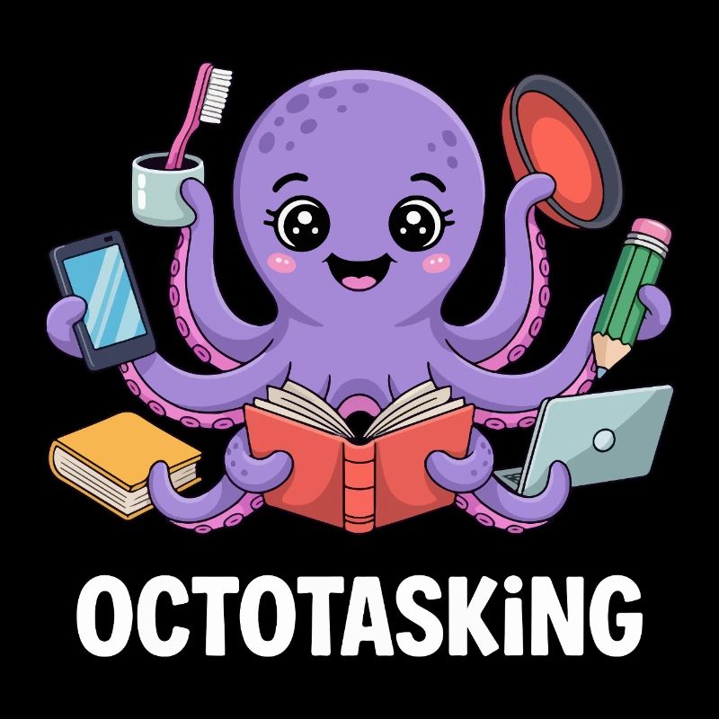 Octotasking Krake im Multitasking Modus