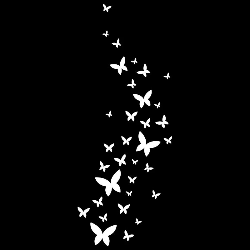 Flying butterflies