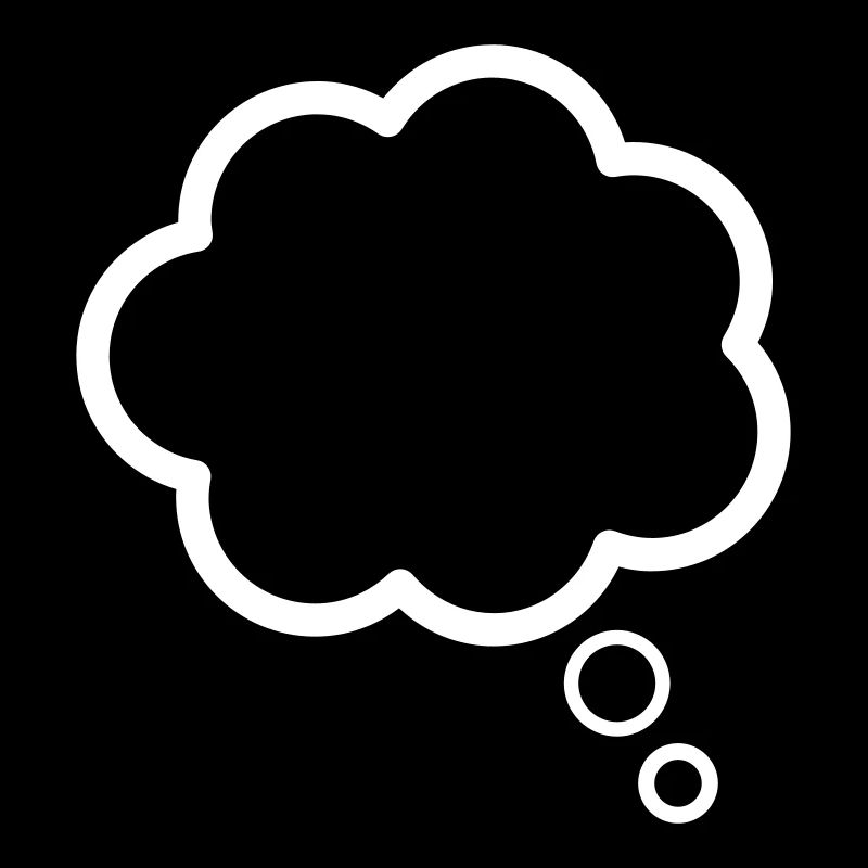 Thinking, thought, cloud, bubble