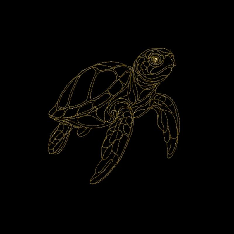 Simple Filigree Turtle