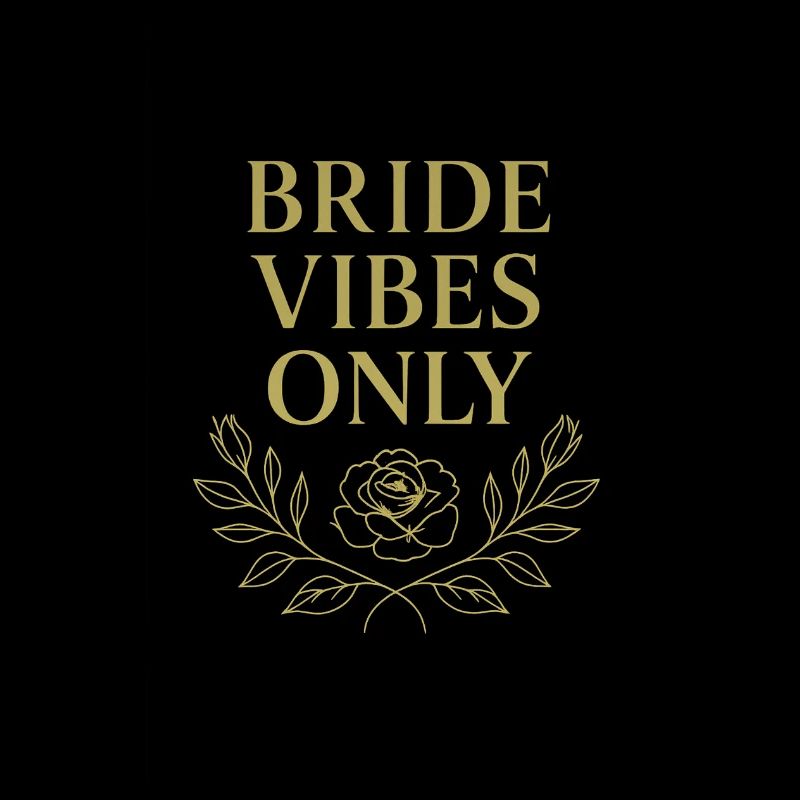 Bride Vibes Only – Elegantes Team Braut Shirt