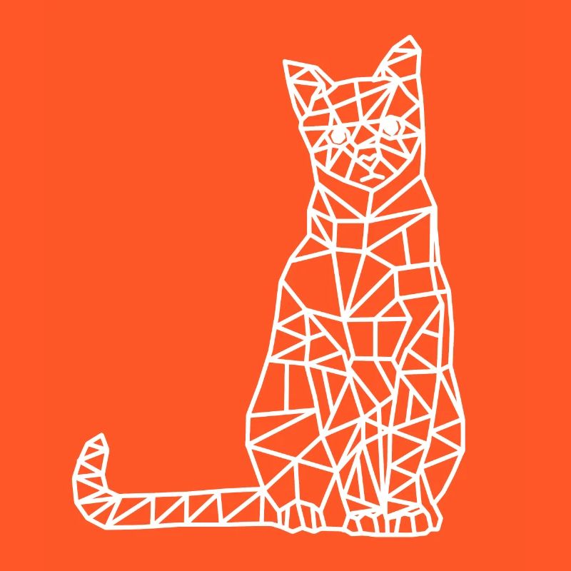 Kitten Cat geometric geometry Animals