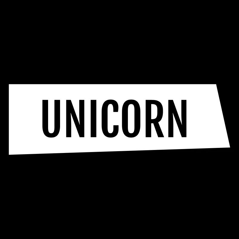 Unicorn - Unicorn lettering in oblique beams