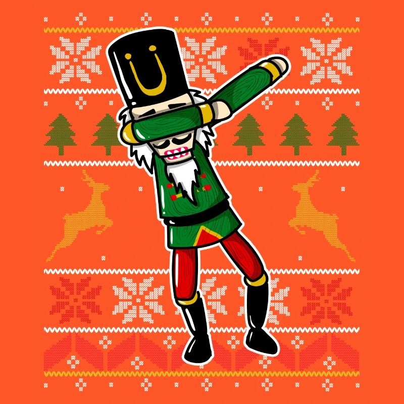 Dabbing Nussknacker - Dab Ugly Sweater Design
