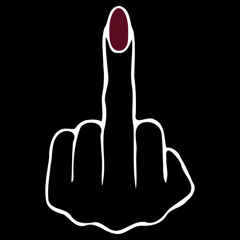 Mittelfinger einer Frau 2C