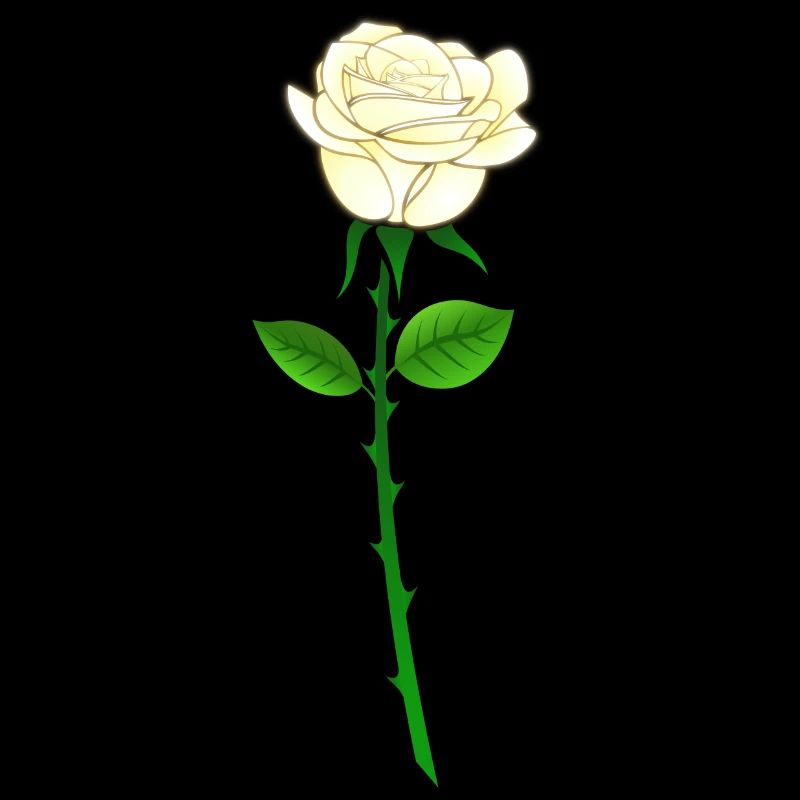 Weiße rose mit stil