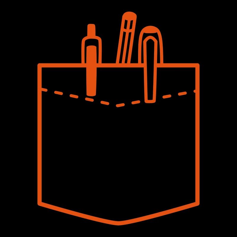 Stifte in Brusttasche