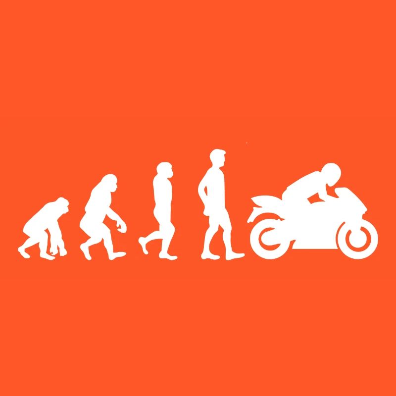 Motorradfahrer Mofa Motorrad Evolution