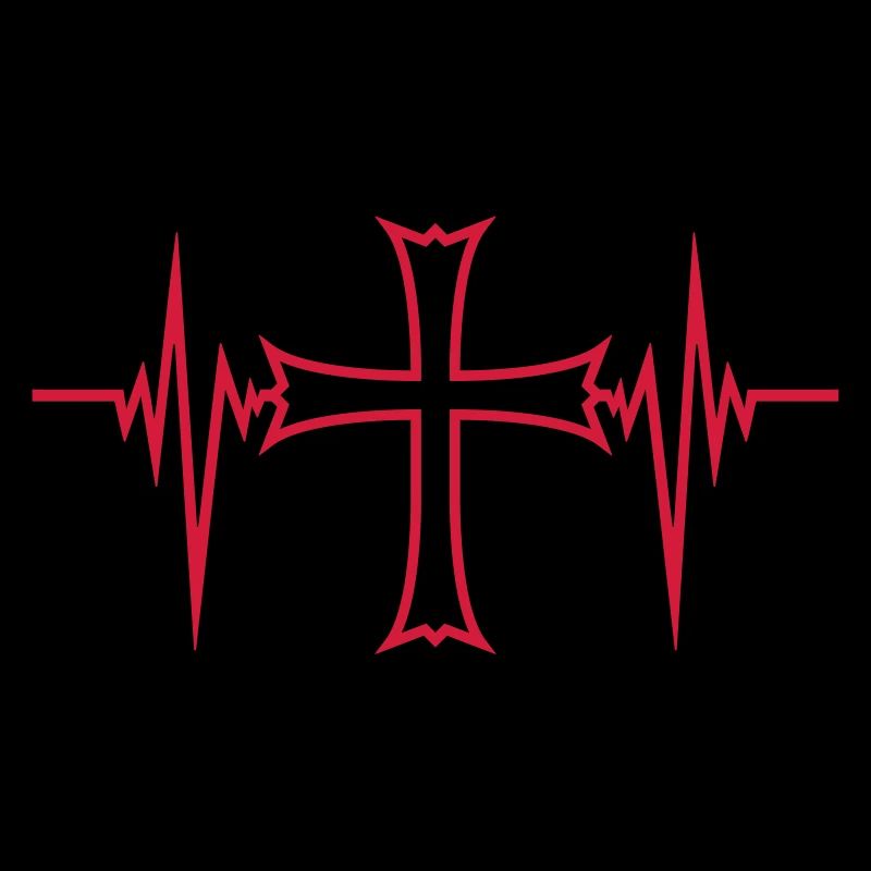 herzschlag frequenz puls kirche symbol kreuz work