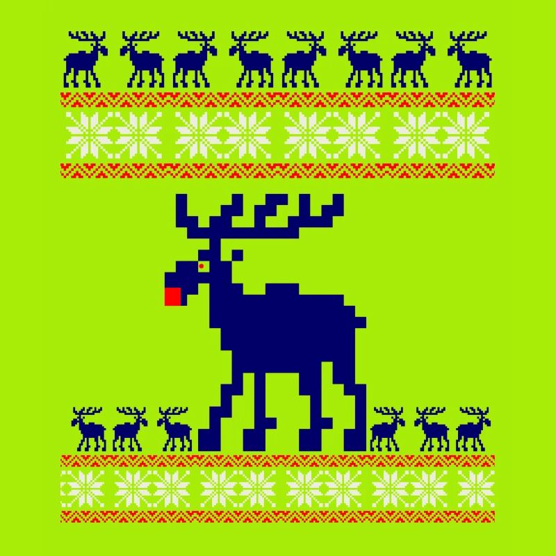 Reindeer Pattern Knitting Winter Rudolf Elk Pixel xma
