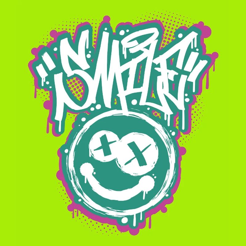 Smile Face Graphitti Letters