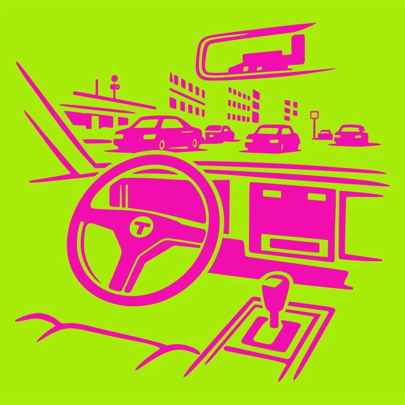 Neon Car Cockpit