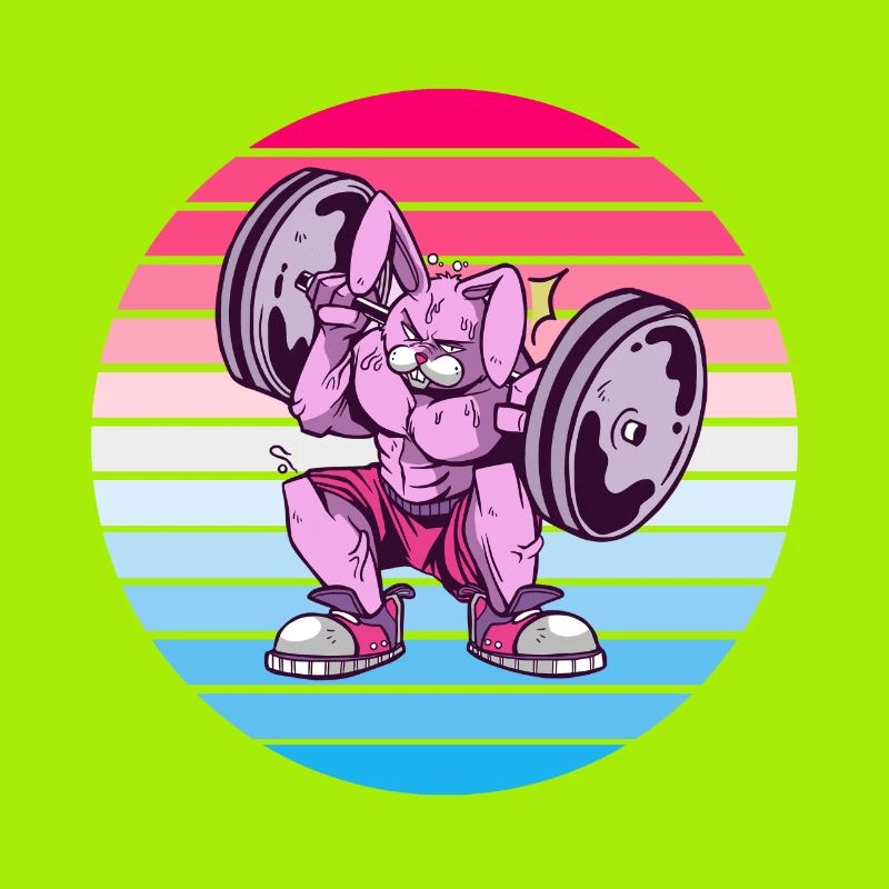 Conception de bodybuilder de lapin
