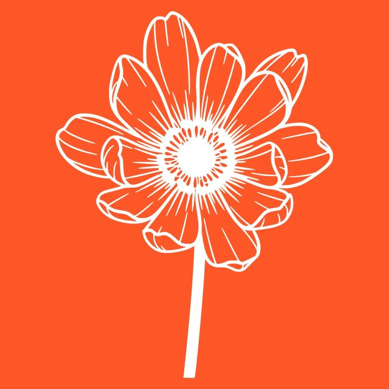 Fleur blanche graphique