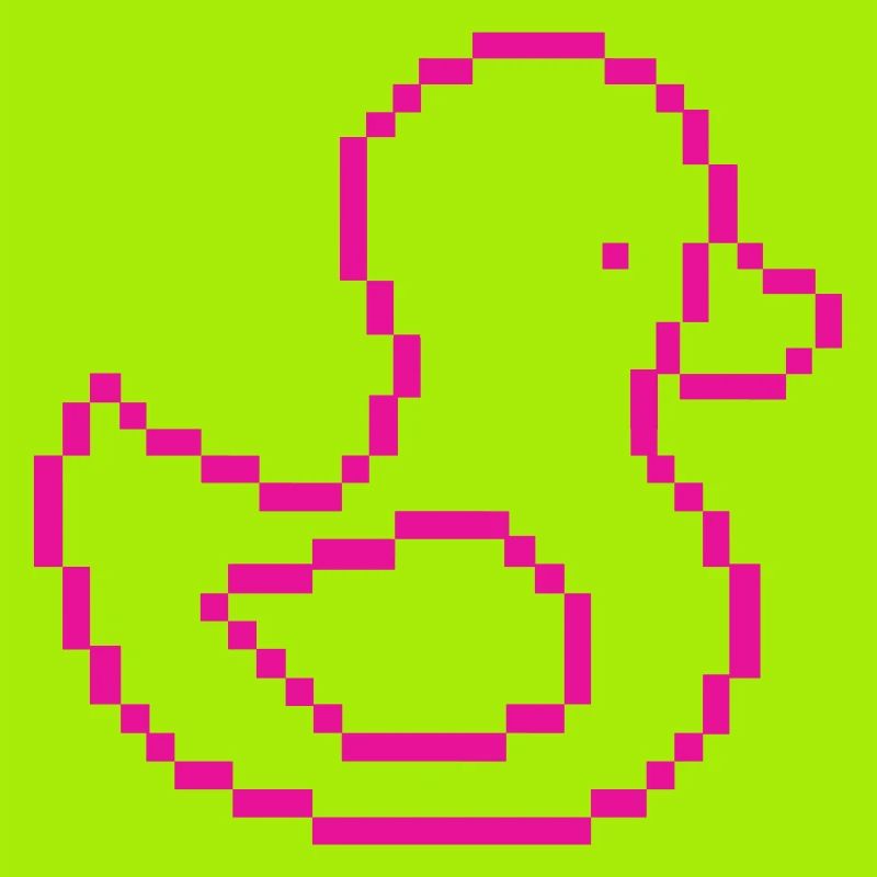 Pixel Duck Pink Pattern