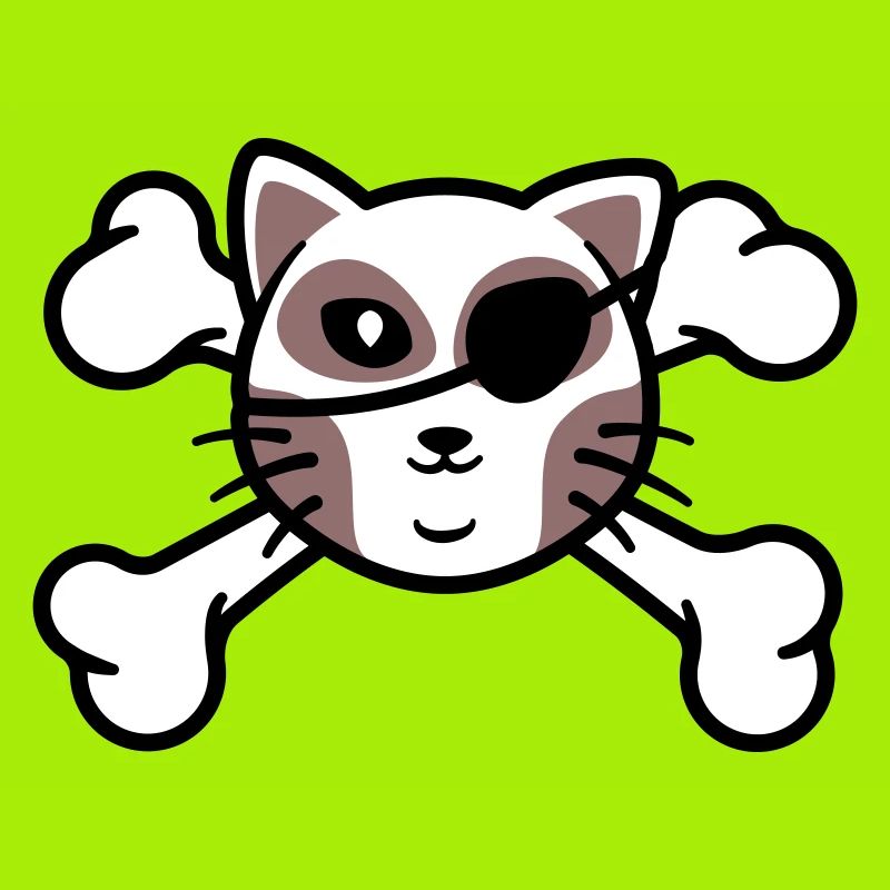 Patch de Crâne de chaton pirate