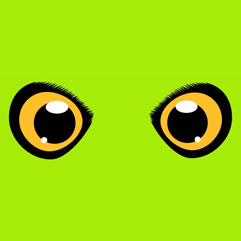 zwei leuchtende Augen einer Eule