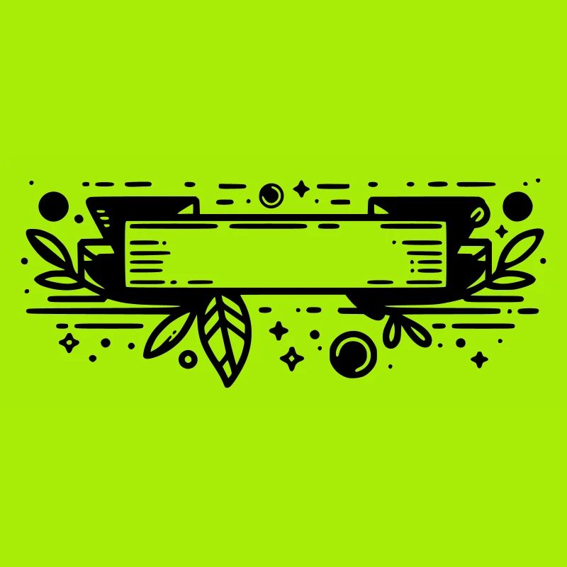 Banner mit Blättern