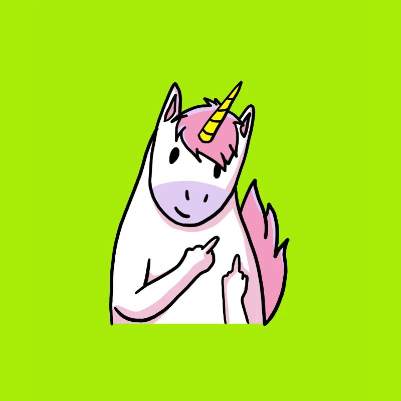 Mittelfinger / freches Einhorn / Geschenk