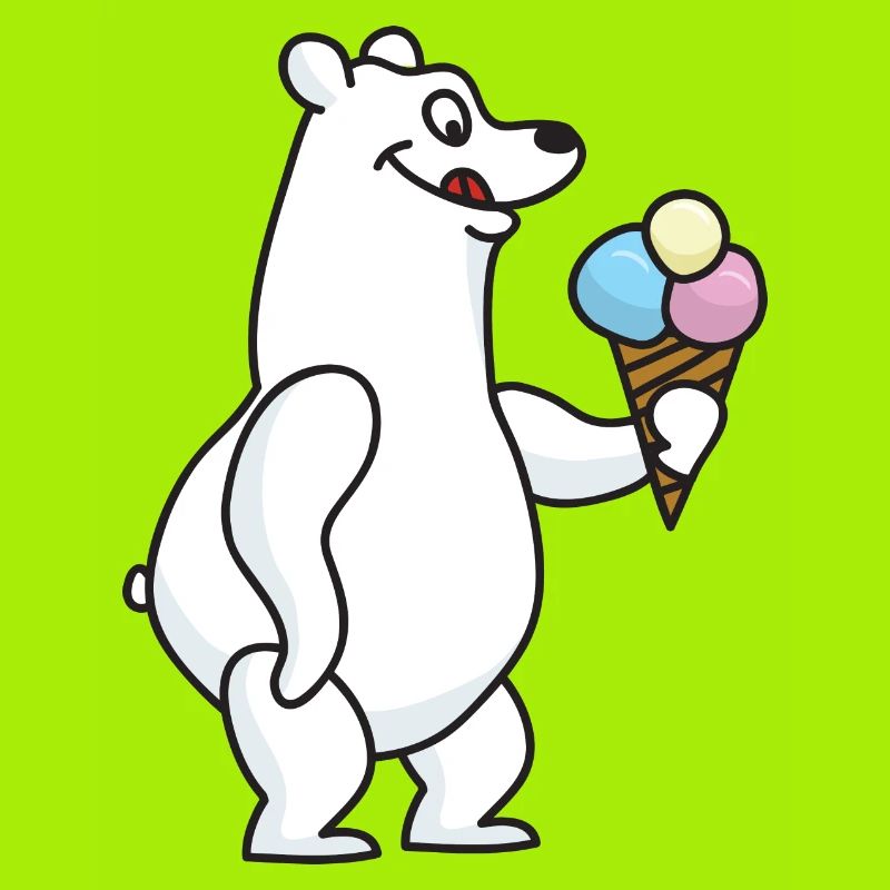 Eisbär Eiskrem Eiscreme Kugeleis Winter