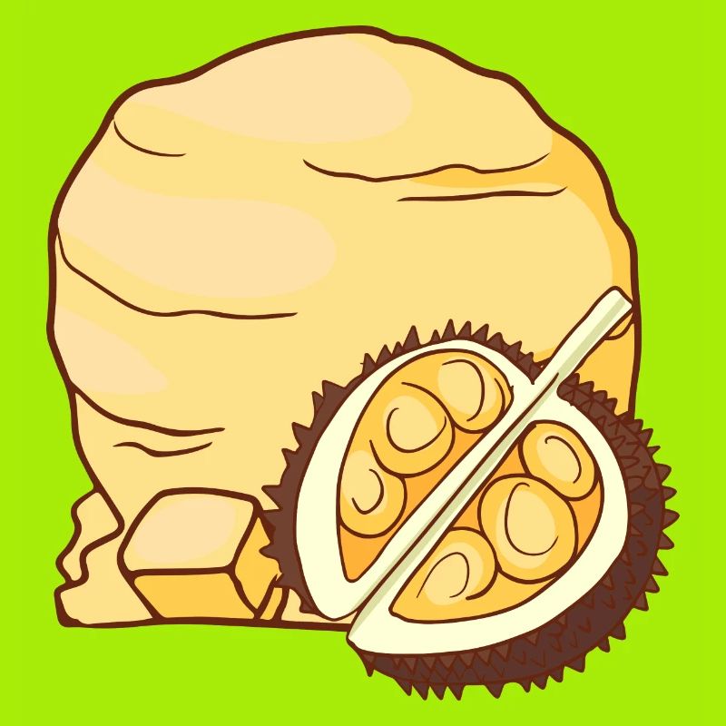 Durian Eis Speiseeis Eiskrem Eiscreme Kugeleis