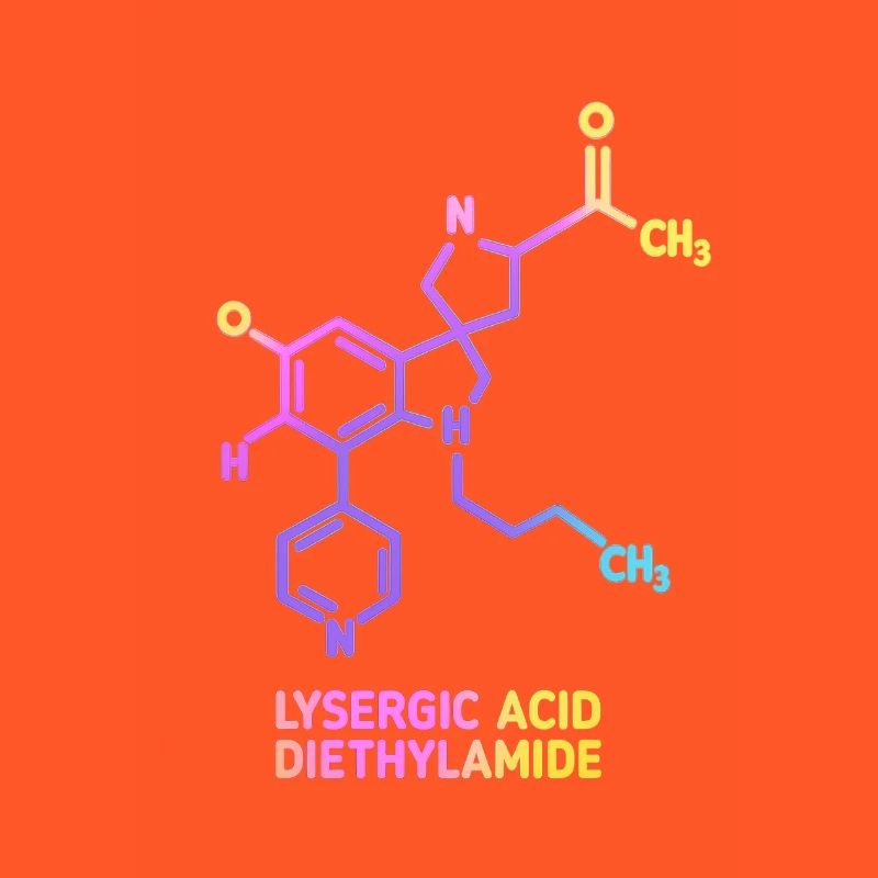 Psychedelische Molekülkunst LSD 